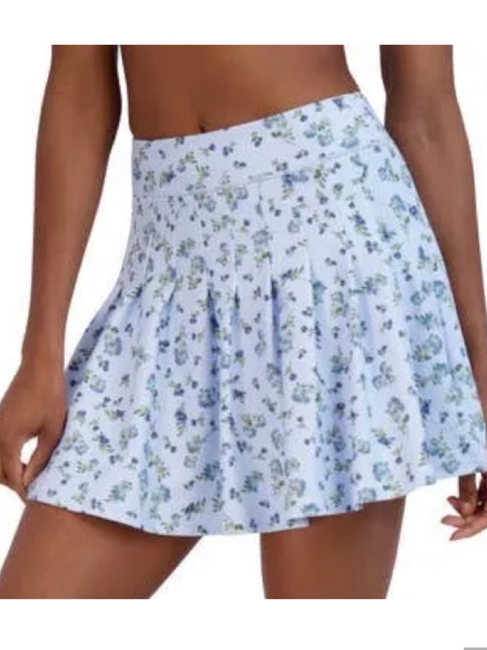 Sage Collective Floral Blue Athletic Skirt